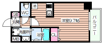 【間取り】 | コスモプレミアムベイ大阪