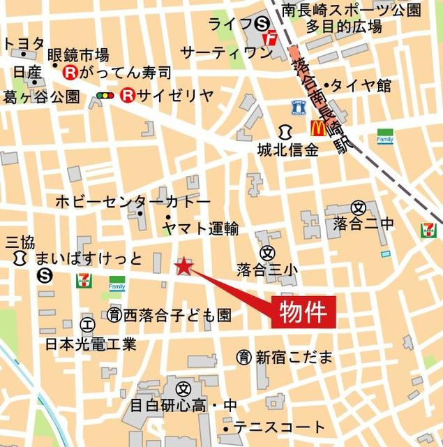 オアーゼ新宿西落合レジデンスの地図