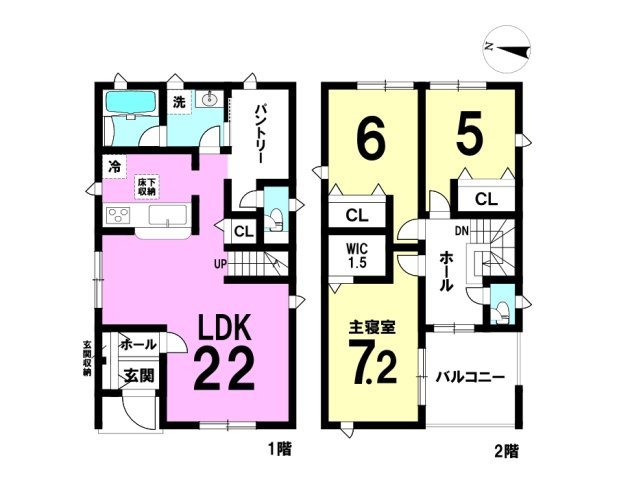 【上塩冶分譲地内・2区画限定販売】上塩冶第1-1号棟の間取り