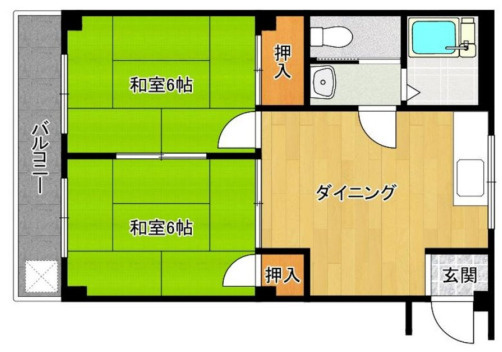 シャトーかわもとの間取り