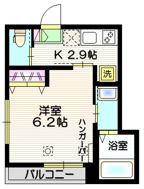 ハイム08の間取り|★角部屋2面採光★