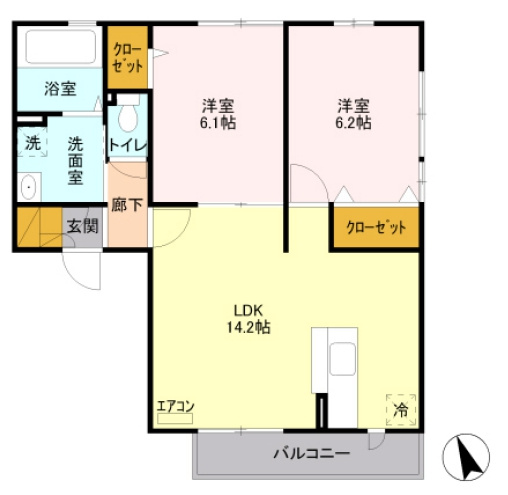 【間取り】 | スカイ・エール(D-room)