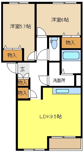 グリーンヒルズ上ノ山の間取り