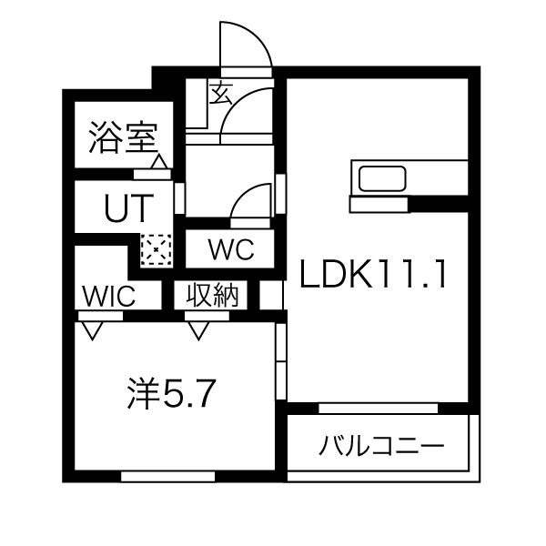 ドッグパウズ戸崎の間取り