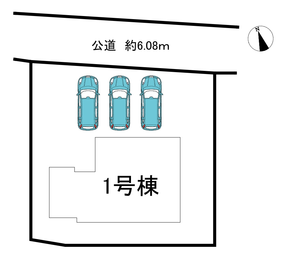 知多市南粕谷3丁目　全1棟の区画図|全1区画分譲地♪