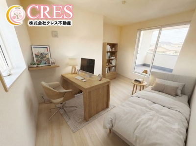 【洋室】 | ☆☆新築分譲　いわき市久之浜第４　全２棟！！長期優良住宅！！ | 2階洋室は書斎やお子様部屋にも最適です