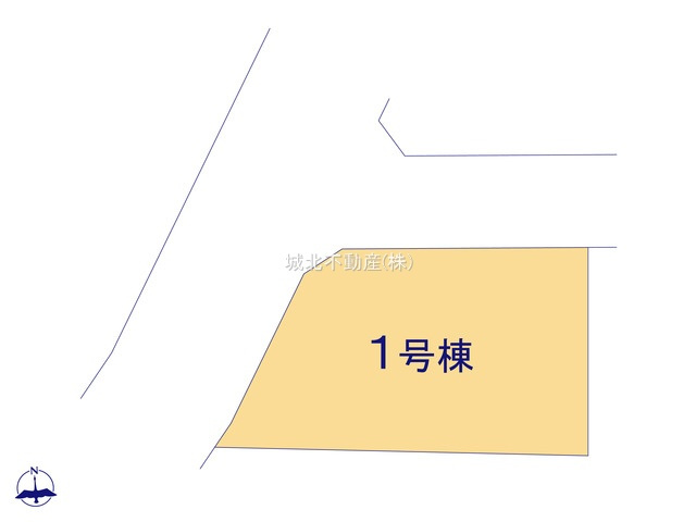 練馬区大泉学園町5丁目 限定1棟の区画図|土地面積123.44㎡(37.34坪)
西側約6.0ｍ公道×北側約4.0ｍ道路に面する開放感あふれる角地