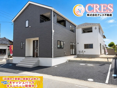 【外観】 | ☆☆新築分譲　四倉町北向　地震に強い安心住宅　全２棟！！ご案内随時受付中です！！ | ※現地です！！現地ご見学できます！！
親水コーティング外壁材を採用。雨を浮かせて汚れを落とす「親水コート」で綺麗を長持ち！