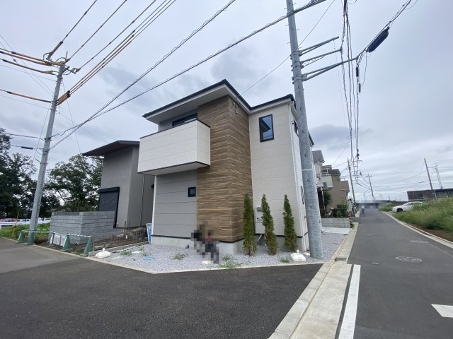 所沢市上安松13期の前面道路含む現地写真