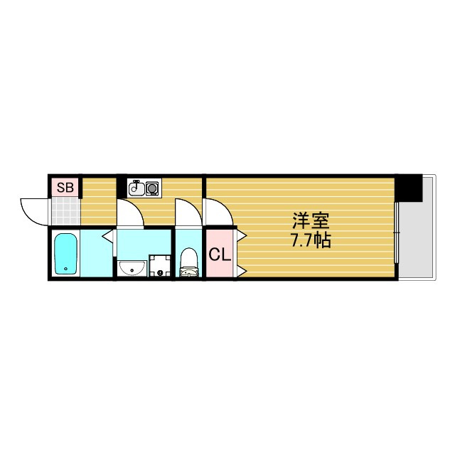 パセオ十三東の間取り