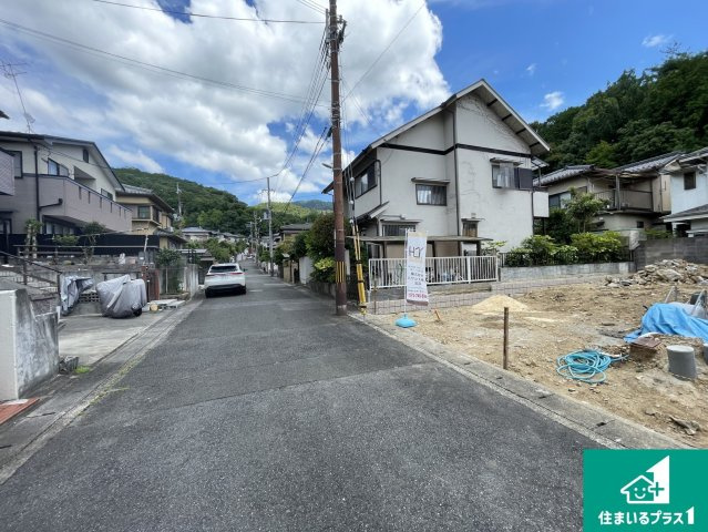 京都市左京区岩倉花園町　第9期　新築一戸建ての前面道路含む現地写真|周辺は落ち着いた街並みの住宅地！子育てがしやすい住環境です！まだ未完成ですが、現地でしかわからない事もございます。是非一度ご覧ください。