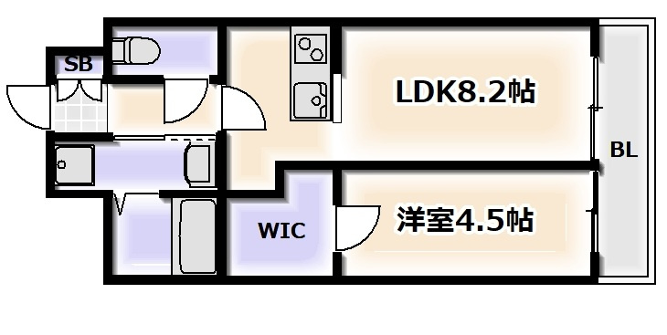 シスイル遠里小野の間取り