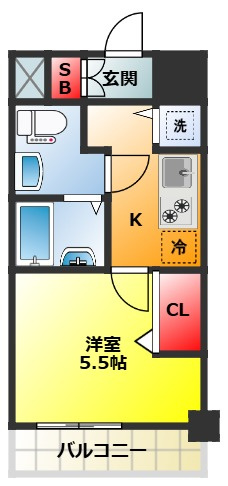 【間取り】 | アドバンス新大阪Ⅴ