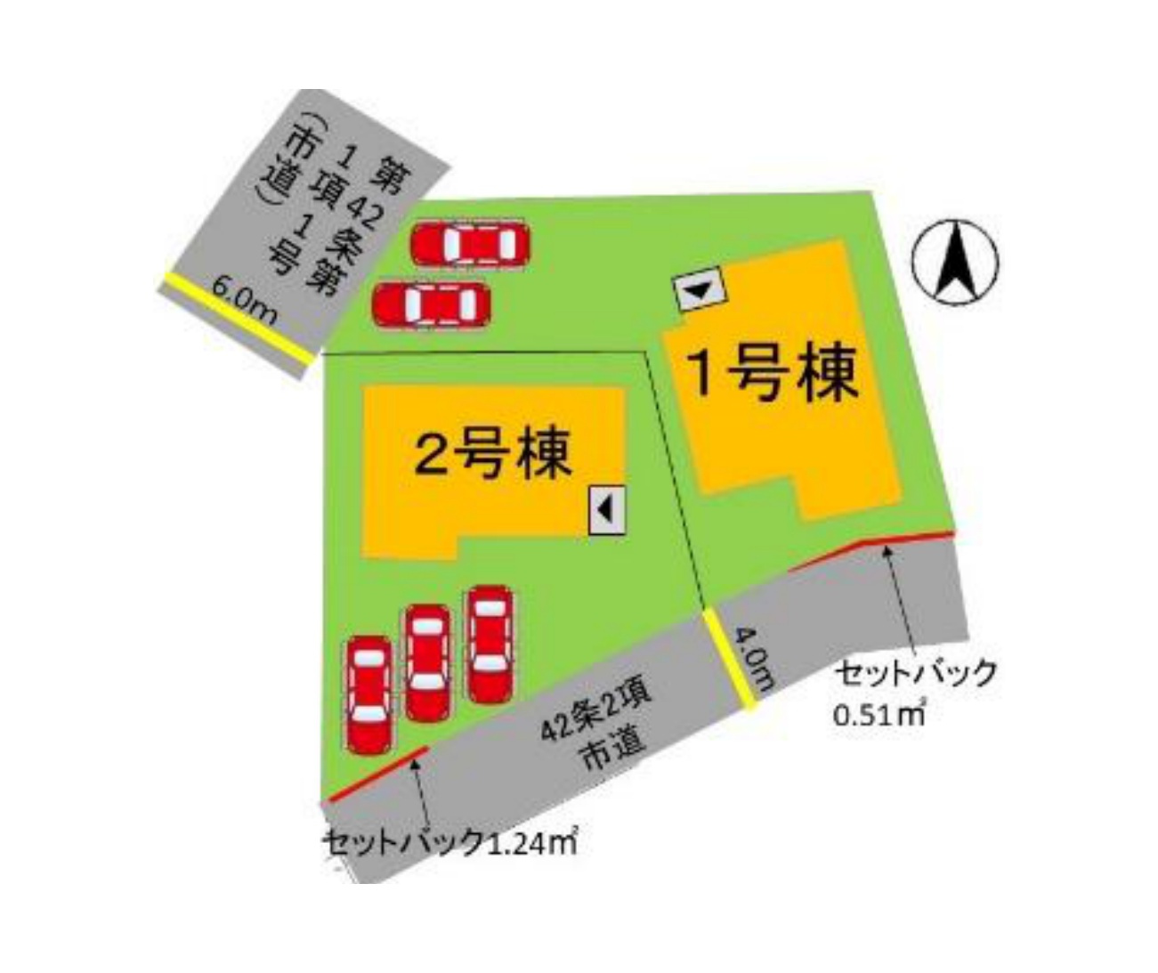福津市西福間2丁目第1-2棟（2号棟）の間取り