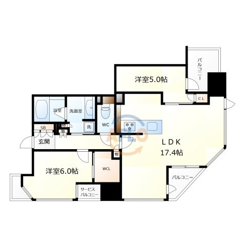 ブランズタワー大阪本町の間取り|ブランズタワー大阪本町　間取り