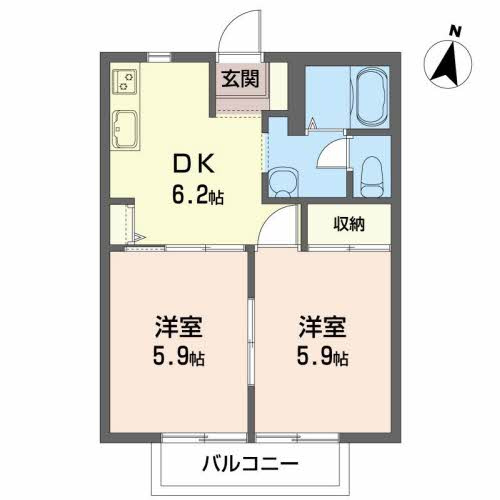 セントレージ立石Bの間取り