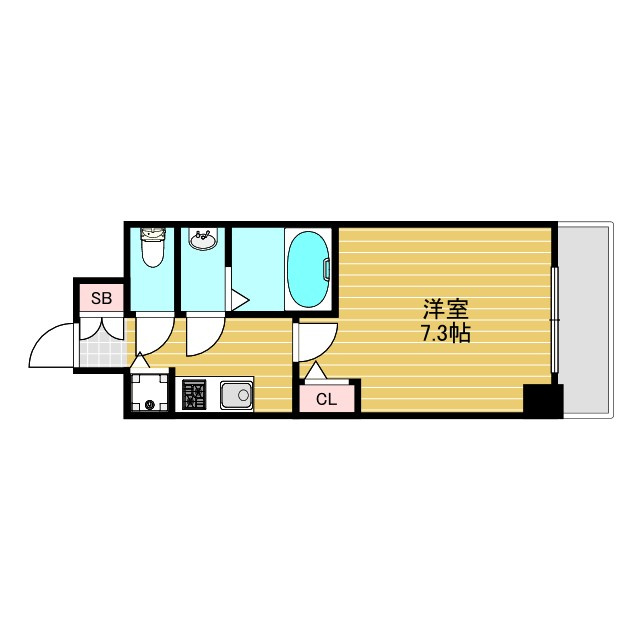 S-RESIDENCE新大阪駅前の間取り