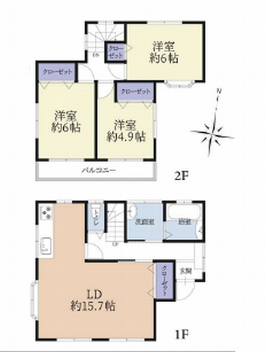 【仲介手数料０円】相模原市緑区二本松　中古一戸建ての間取り|【仲介手数料０円】相模原市緑区二本松　中古一戸建て