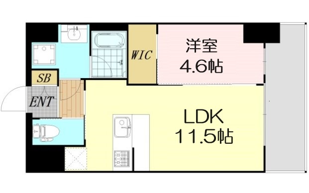 【間取り】 | プレジオ恵美須