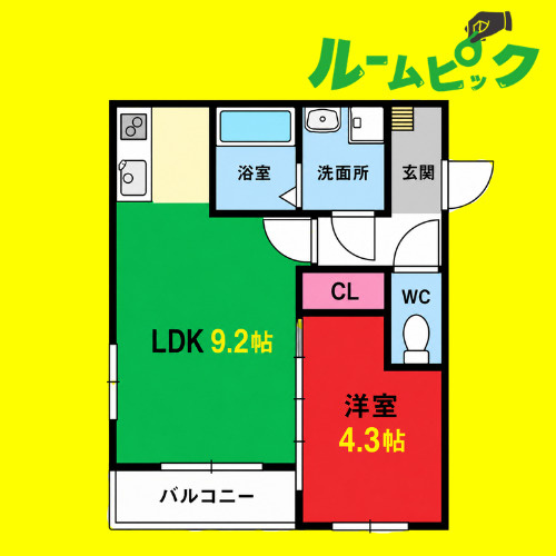 MOVE桜本町SOUTH　名古屋市賃貸　仲介手数料無料の間取り