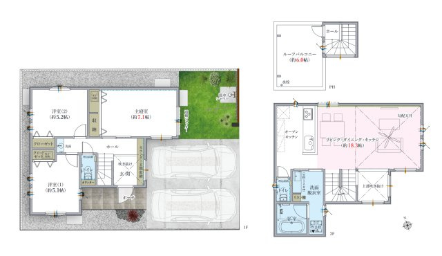 【間取り】 | □■藤沢市辻堂太平台 新築戸建 全3棟【2号棟】■□