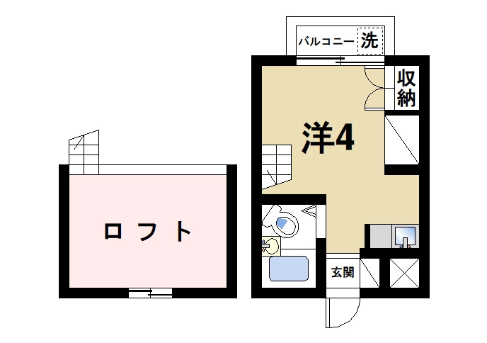 シングルモアの間取り|便利なロフト付きの快適な間取りです