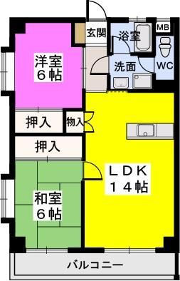 リーベンハイム室見の間取り