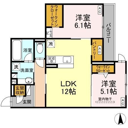 D-crinum川島田の間取り