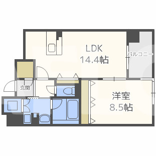 グレンパーク梅田北　扇町小学校区の間取り|グレンパーク梅田北　開放感のある間取り