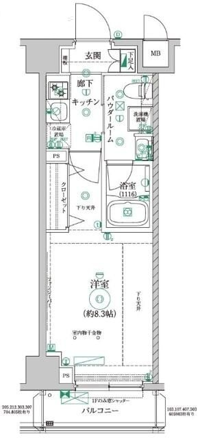 レアライズ清澄白河の間取り|間取りです。