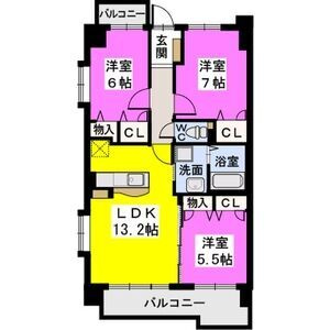 エルマーナⅡの間取り|別号室タイプ
