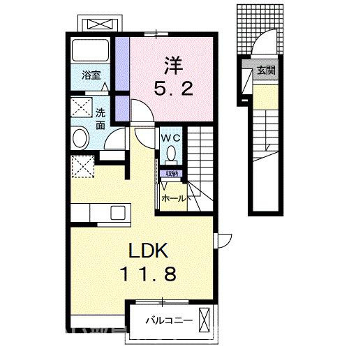 【間取り】 | ドゥース　レシ　Ｂ