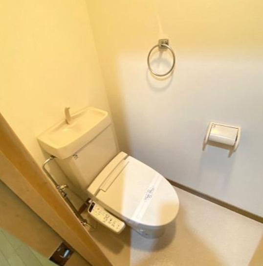 熊本市中央区新屋敷２丁目の賃貸マンションのトイレ|コンパクトで使いやすいトイレです