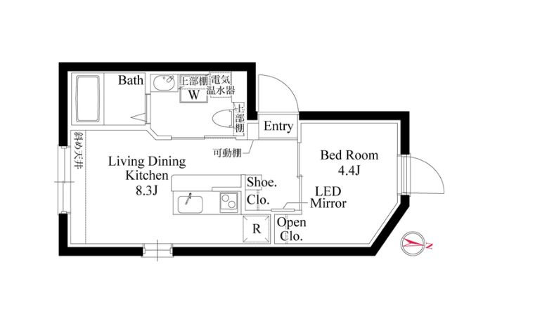 CASA GRAZIE 西大島の間取り