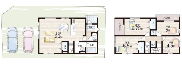 藤井寺市国府　第1期　新築一戸建ての間取り|3号地