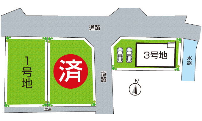 藤井寺市国府　第1期　新築一戸建ての区画図|全3区画