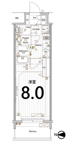 【間取り】 | エステムコート名古屋新栄Ⅵ アートテラス
