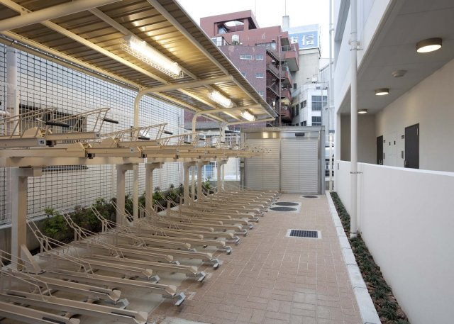 プラウドフラット神楽坂Ⅱの設備|屋外駐輪場　※参考写真