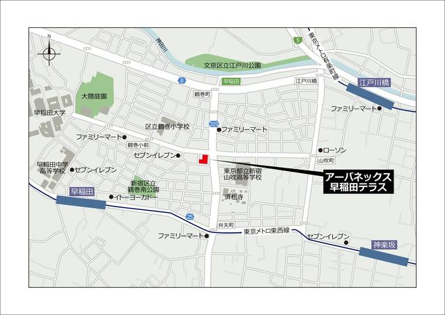 アーバネックス早稲田テラスの地図