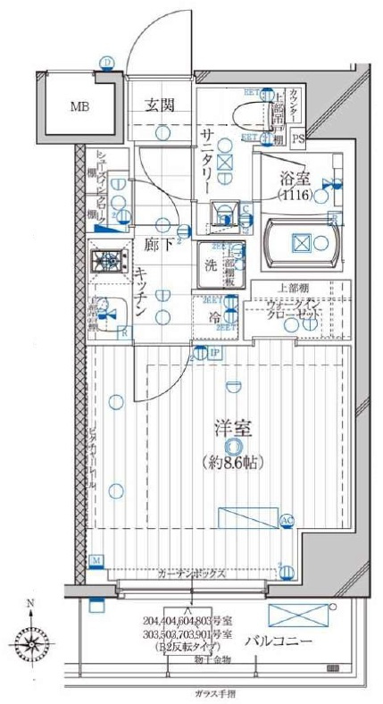 レガリス高田馬場の間取り