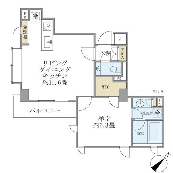 コスモリード恵比寿の間取り