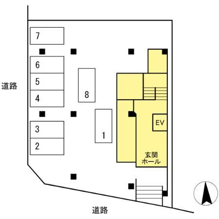 六本木コートの区画図