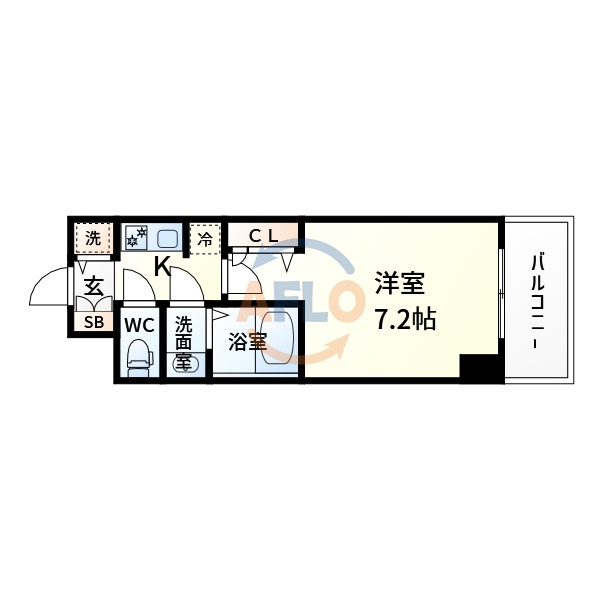 エスレジデンス新大阪リッシュの間取り|S-RESIDENCE新大阪Rish　間取り