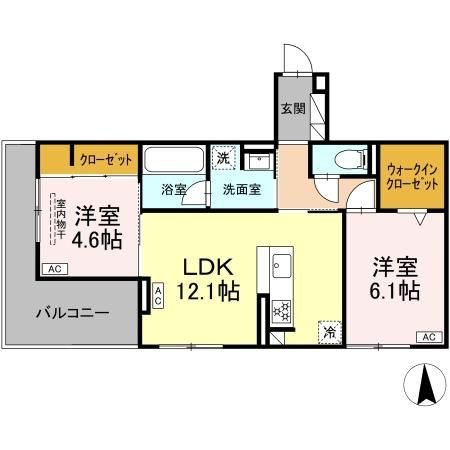 D-crinum川島田の間取り