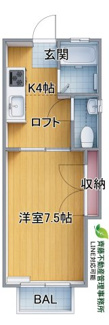 【間取り】 | コーポ東矢本B棟