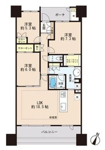 マリンフォートサンライトウイング（13階部分）／仲介手数料無料／新規フルリノベーションの間取り