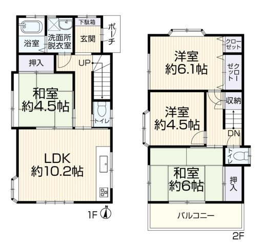 所沢市下安松　中古一戸建　～リフォーム実施～の間取り