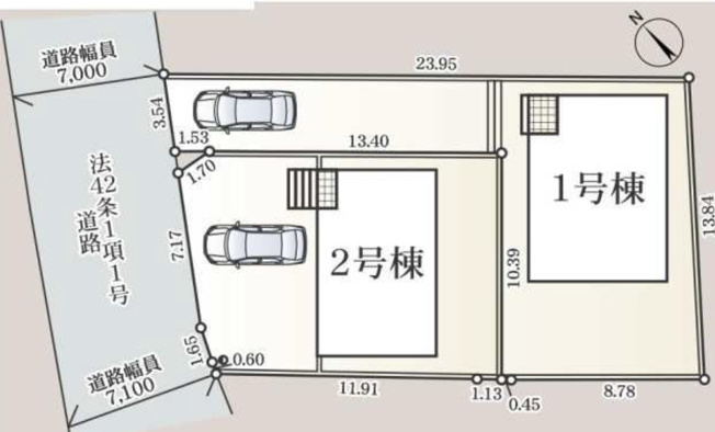 【区画図】 | 加須市騎西第1　新築戸建　全2棟　1号棟