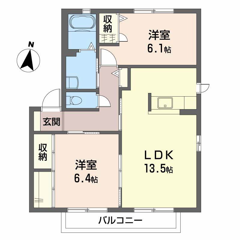シャーメゾンふじ II棟の間取り