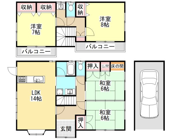 室生戸建の間取り